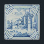 Delft Kachel zeigt eine Zugbrücke über einen Kanal Magnet<br><div class="desc">Bild: 56463 Delft Kachel zeigt eine Zugbrücke über einen Kanal,  19. Jahrhundert. Holländische Schule (19. Jahrhundert). Private Sammlung,  The Stapleton Collection. Kunst,  Kunst.</div>