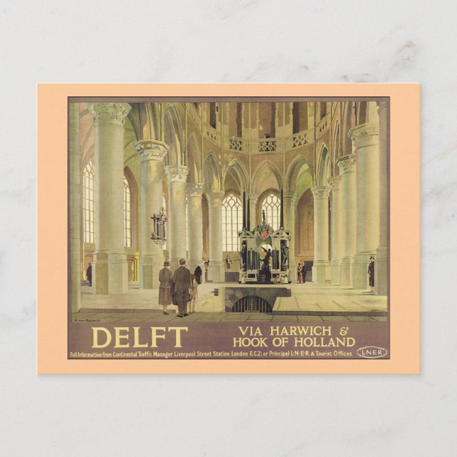Delft LNER Plakat Postkarte (Vorderseite)