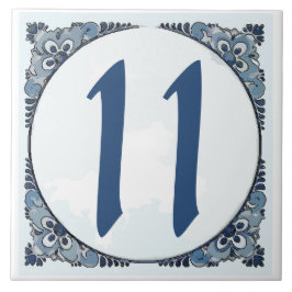 Delft look #11 Tile, Hausnummern, Änderungsnummer Fliese