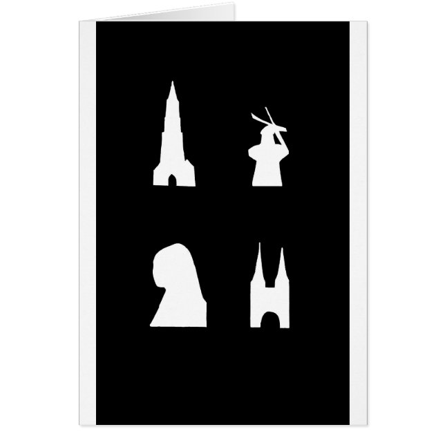 Delft-Silhouette auf schwarz (Vorne)