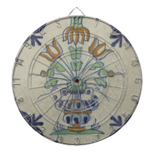 Delft Tile Antique Keramik Blume Pot Dartscheibe