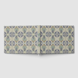 Delft Tile Antique Keramik Blume Pot Gästebuch
