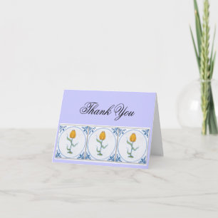 Delft Tulip Tile Art Dankeschön Karte