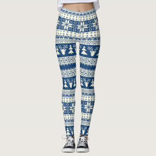 Delft-Weihnachtsstrickjacke Leggings