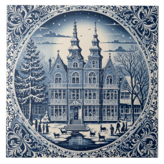Delft Winter/Weihnachten 1 Fliese