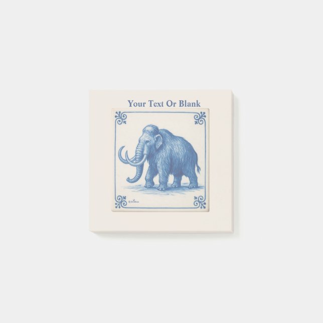 Delft Wooly Mammoth Post-it Klebezettel (Vorderseite)