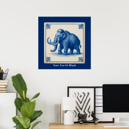 Delft Wooly Mammoth Poster