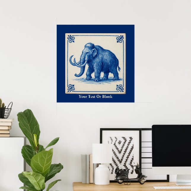 Delft Wooly Mammoth Poster (Heimbüro)