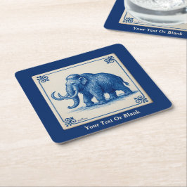 Delft Wooly Mammoth Rechteckiger Pappuntersetzer