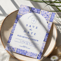 Delfter Blau-Patchwork-Porzellan-Hochzeit
