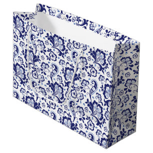 Delfts Blauw Delft Blue Floral Dutch Wedding Große Geschenktüte
