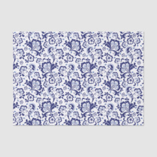 Delfts Blauw Delft Blue Floral Dutch Wedding Seidenpapier
