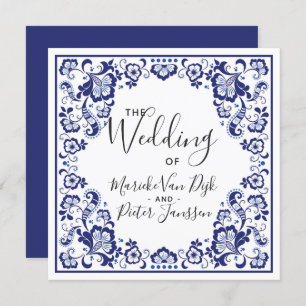 Delfts Blauw Faire-part de mariage Delft Blue Ti