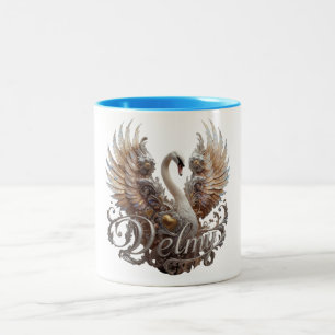 "Delfy Band Logo" Zweifarbige Tasse
