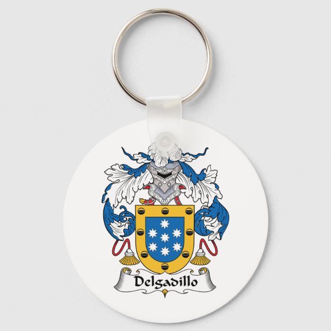 Delgadillo Familienwappen Schlüsselanhänger (Vorderseite)