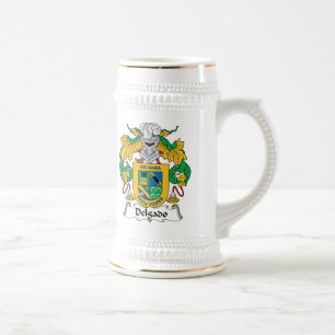 Delgado Familienwappen Bierglas