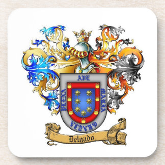 Delgado Wappen Set von 6 PlastikUntersetzer Getränkeuntersetzer