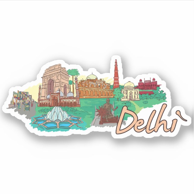 Delhi Aufkleber (Vorderseite)