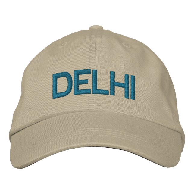 Delhi Cap Bestickte Baseballkappe (Vorderseite)