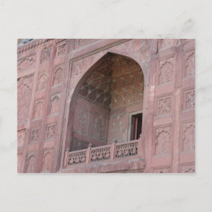 Delhi-Fort-Balkon Postkarte