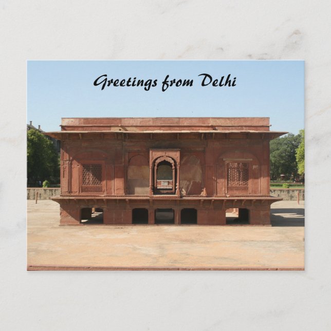 Delhi-Fort Postkarte (Vorderseite)