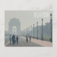 Delhi India, Postcard