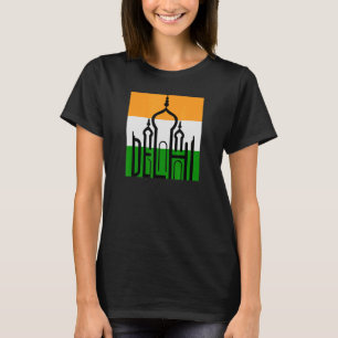Delhi Indien Silhouette Taj Mahal Souvenir Indien  T-Shirt
