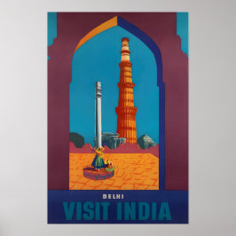 Delhi-Kunst Indien Reiseplakat Indischer Druck Poster