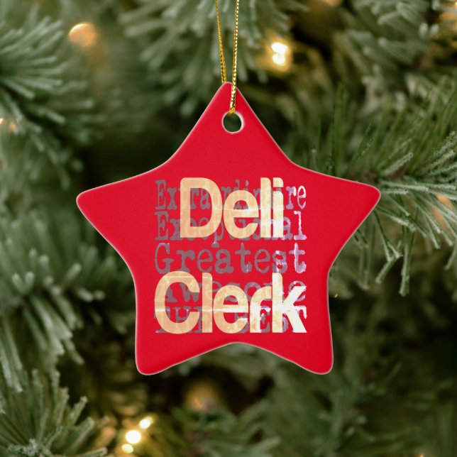 Deli Clerk Extraordinaire Keramik Ornament (Baum)