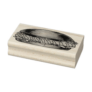 Deli Ham U-Boot Sandwich Grinder Hoagie Gummistempel