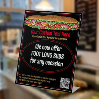 Deli Sandwich Sub Countertop Sonderzeichen für das Sockelschild