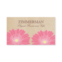 Délicat Carte de visite, Fleurs Roses