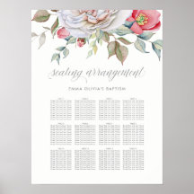 Délicat floral | Tableau de sièges