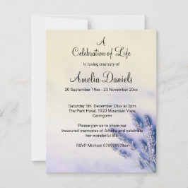 Délicat Lavender Célébration de la carte de vie