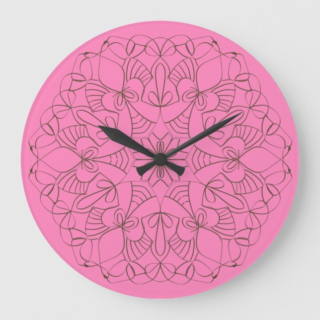 Delicate Arabesque Large Clock Große Wanduhr (Vorderseite)