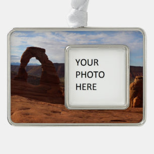 Delicate Arch I im Arches-Nationalpark Rahmen-Ornament Silber