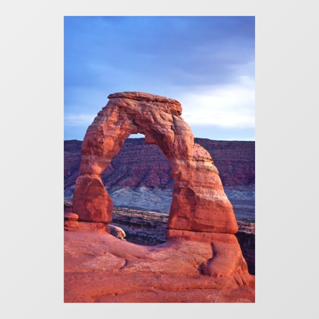 Delicate Arch in Arches National Park - Utah, USA Fensteraufkleber (Blatt)