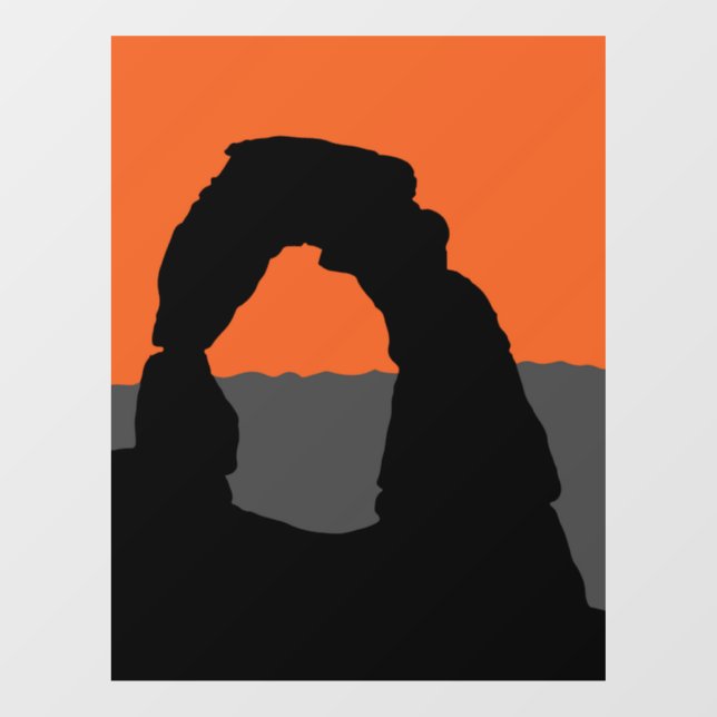 Delicate Arch in Arches National Park - Utah, USA Fensteraufkleber (Blatt)
