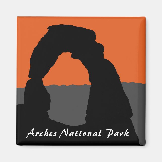 Delicate Arch in Arches National Park - Utah, USA Magnet (Vorne)