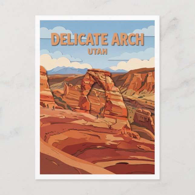 Delicate Arch Moab Utah Postkarte (Vorderseite)