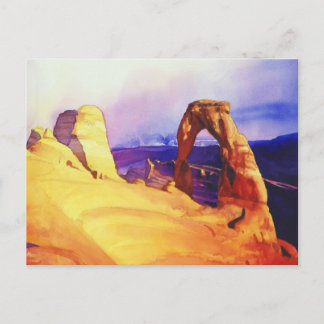 "Delicate Arch" Wüstenlandschaft Wasserfarbe Postkarte
