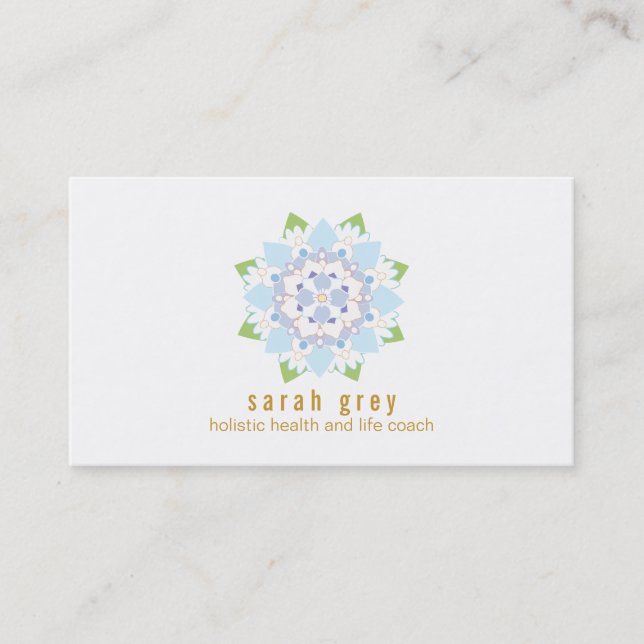 Delicate Blue Lotus Blume Business Card Visitenkarte (Vorderseite)