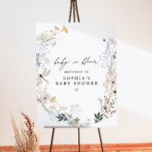 Delicate Boho Wildblume Baby in Bloom Baby Dusche