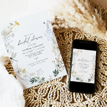 Delicate Boho Wildblume Butterfly Brautparty