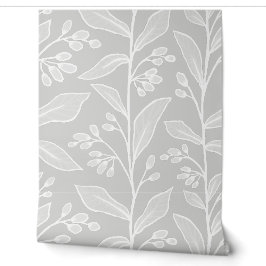 Delicate Botanic Reverie L7 Große weiße Pflanze Wa Tapete