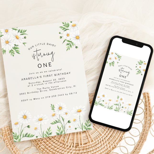 Delicate Daisies | KINDERGEBURTSTAG PARTY EINLADUN Einladung (Von Creator hochgeladen)