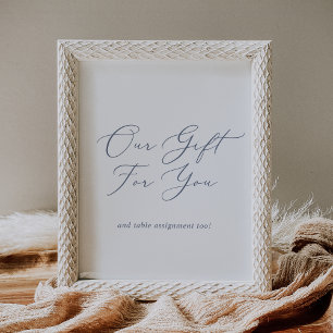 Delicate Dusty Blue Unser Geschenk für Ihre Liebha Poster