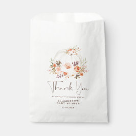 Delicate Fall Floral Pumpkin Baby Dusche Vielen Da Geschenktütchen