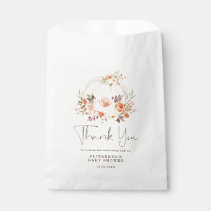 Delicate Fall Floral Pumpkin Baby Dusche Vielen Da Geschenktütchen