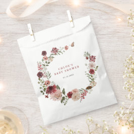 Delicate Fall Floral Wreath Baby Dusche Geschenktütchen